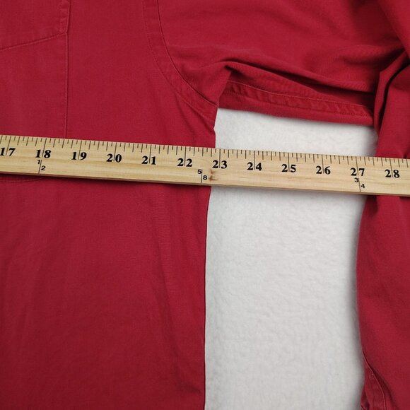 VTG Tommy Hilfiger Button Down Shirt Mens Medium Red Y2K - Picture 9 of 9